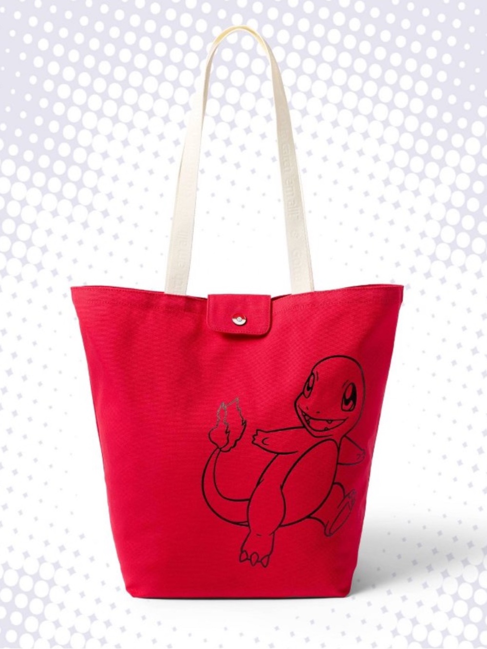 Pokémon Reusable Red Tote with Ivory Straps, Limited Edition 2026